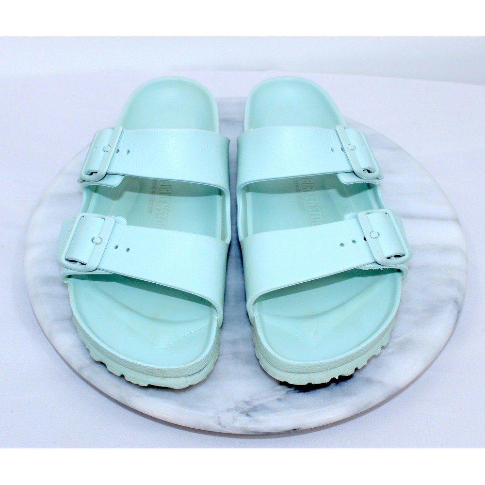 Birkenstock Arizona EVA Sandals Mint Green Seafoam Slides Mens 6 Womens 8 EU 39 - Picture 2 of 9